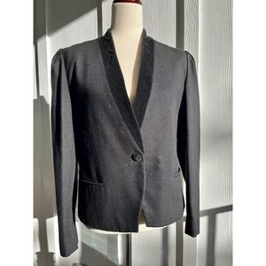 Donnybrook Women's Black Velvet Trimmed Blazer Vintage Size 13/14